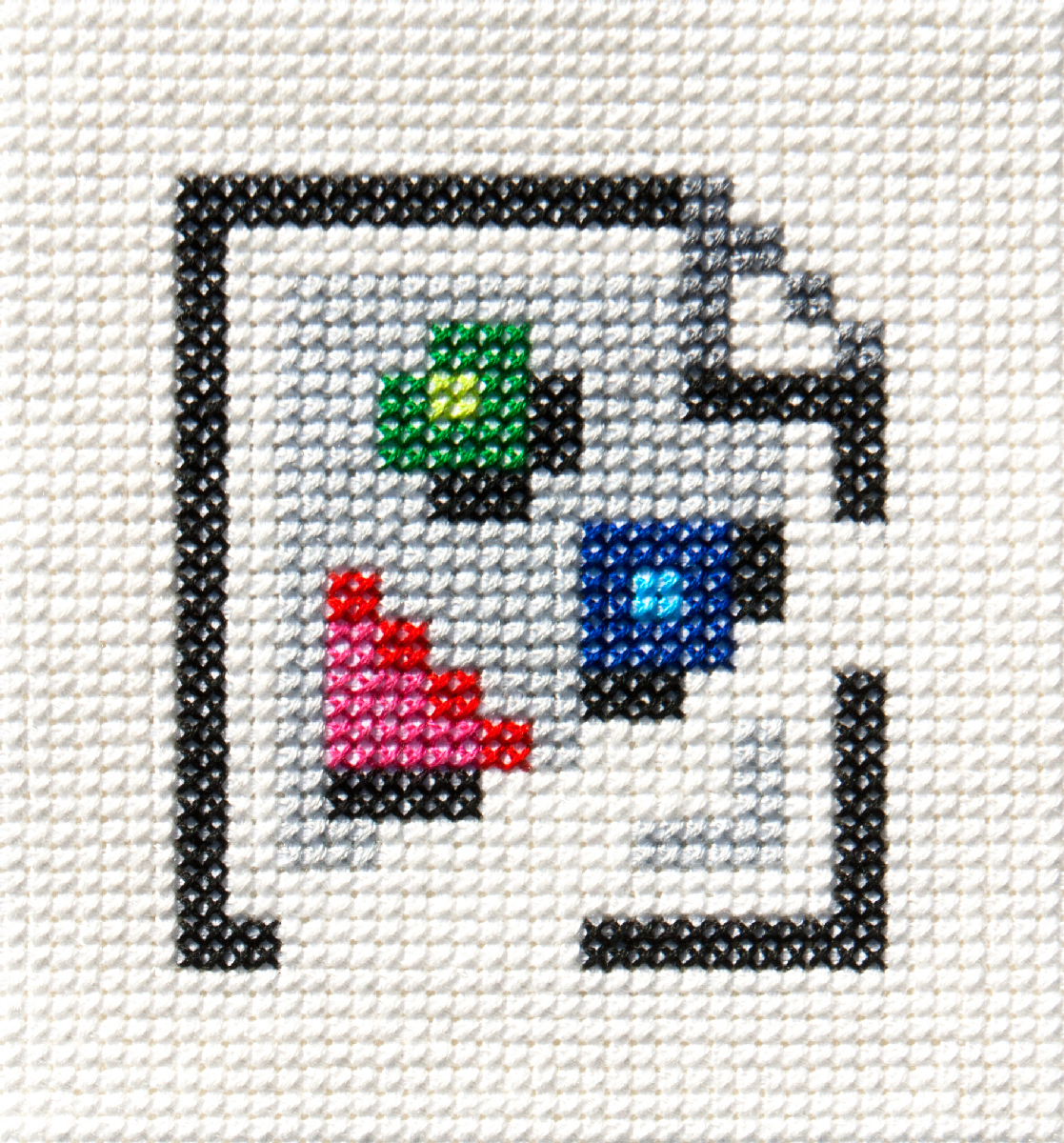 file not found Cotton thread on aida cloth 4 x 3.75 inches 2017