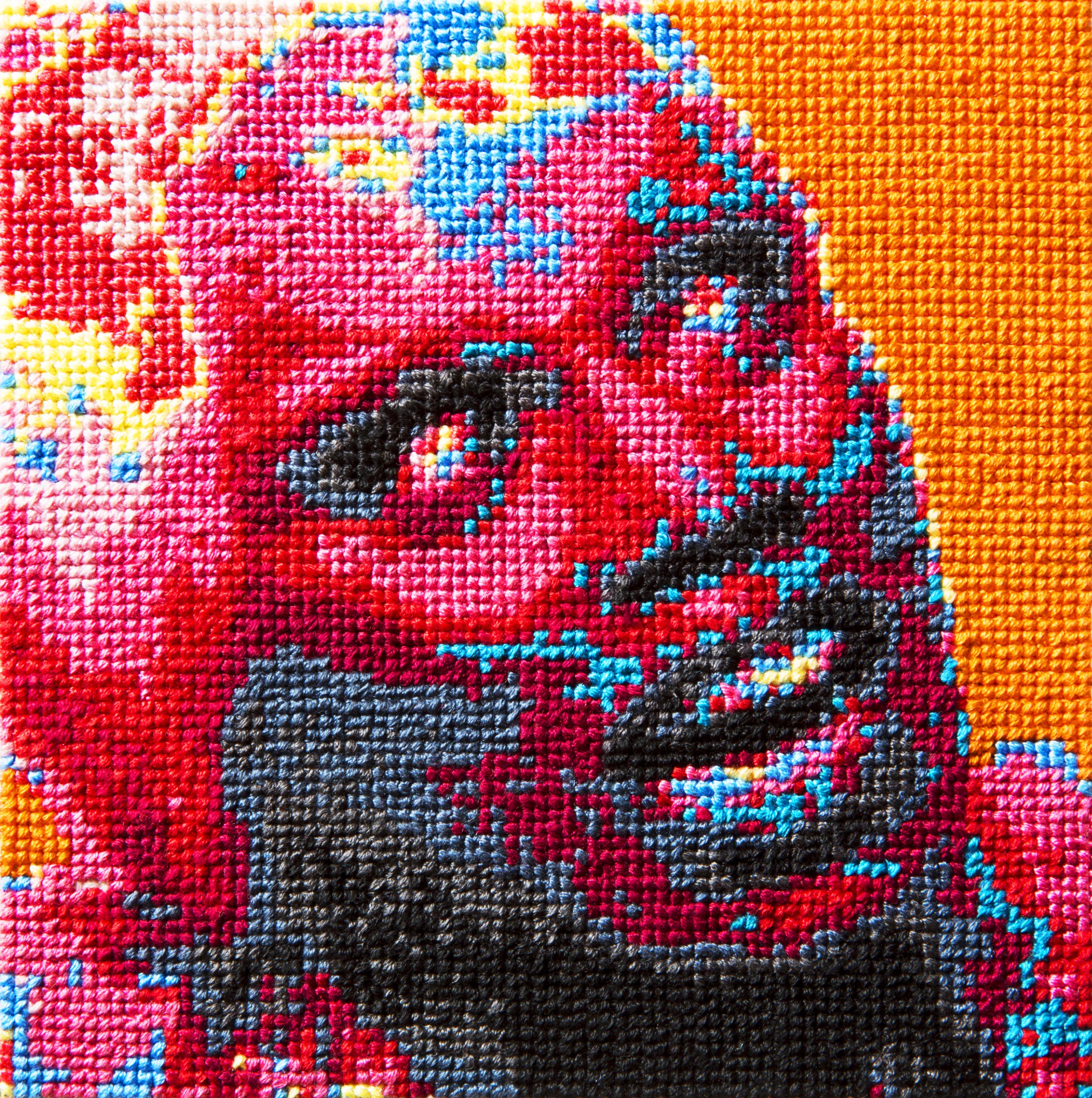 Frame 20 By Nathan Sharratt Cotton thread on aida cloth 5 x 5 inches 2013