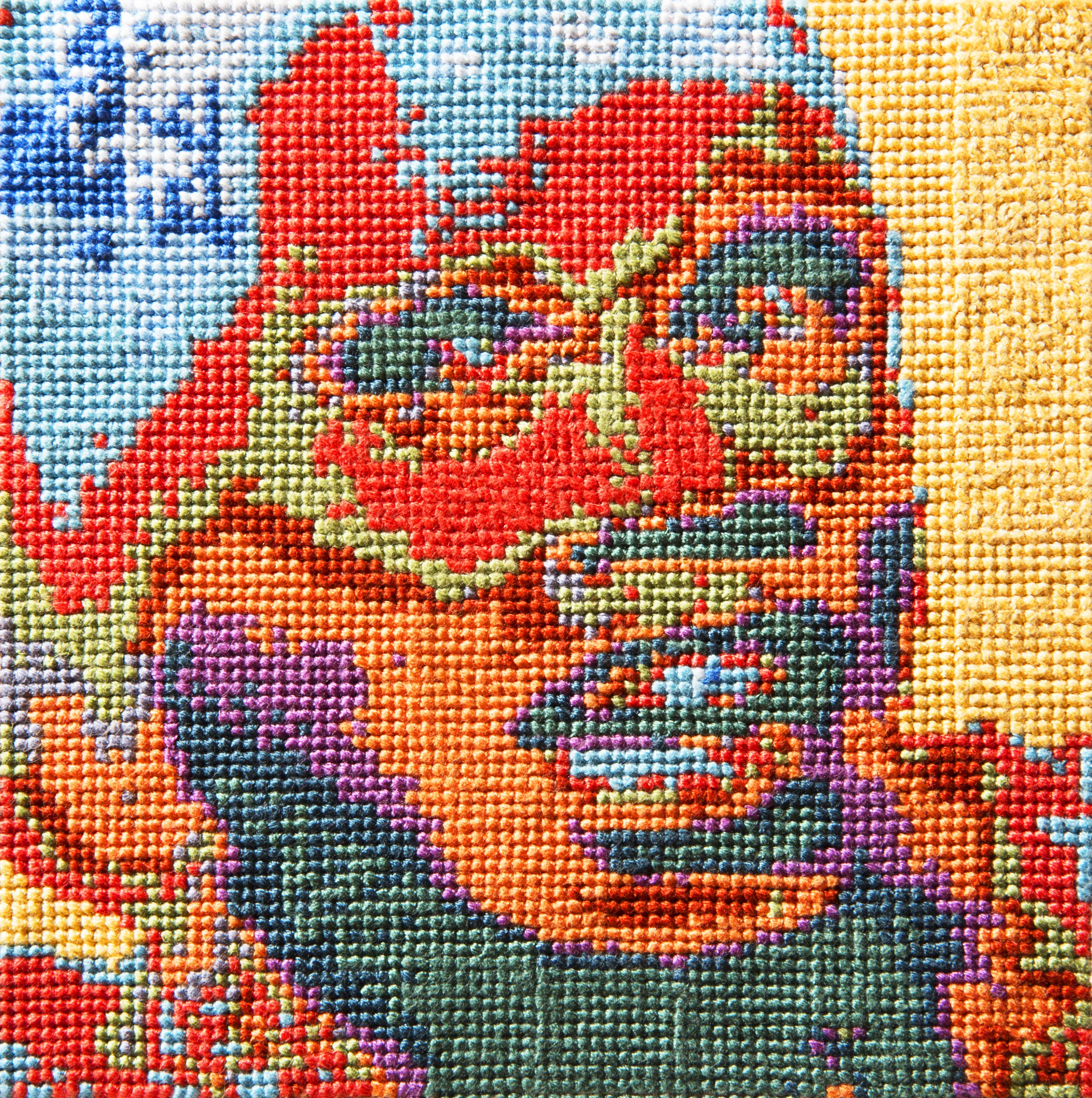 Frame 24 By Steve Sauer Cotton thread on aida cloth 5 x 5 inches 2013