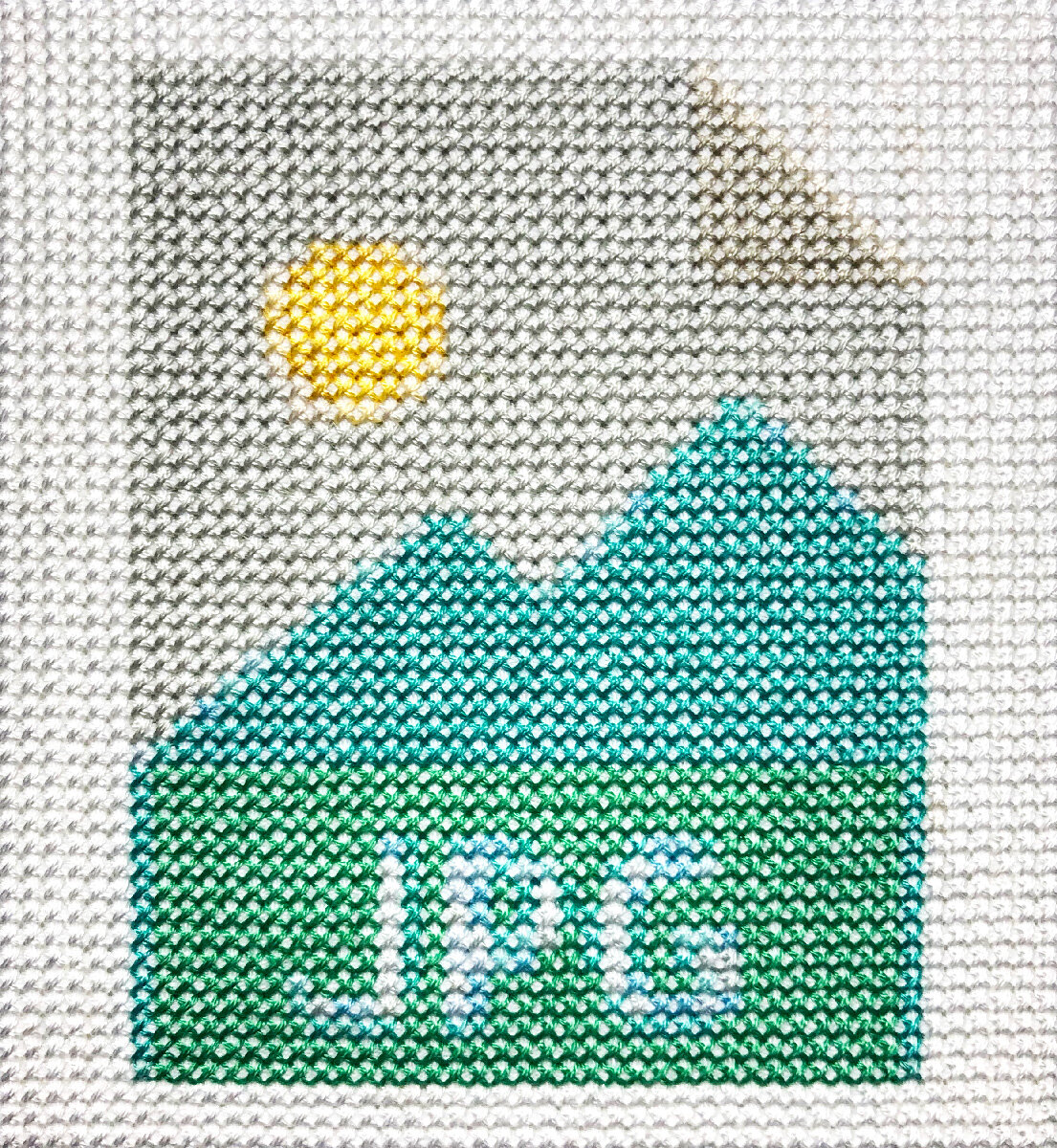 .jpg3 Cotton thread on aida cloth 4.75 x 4.4 inches 2019