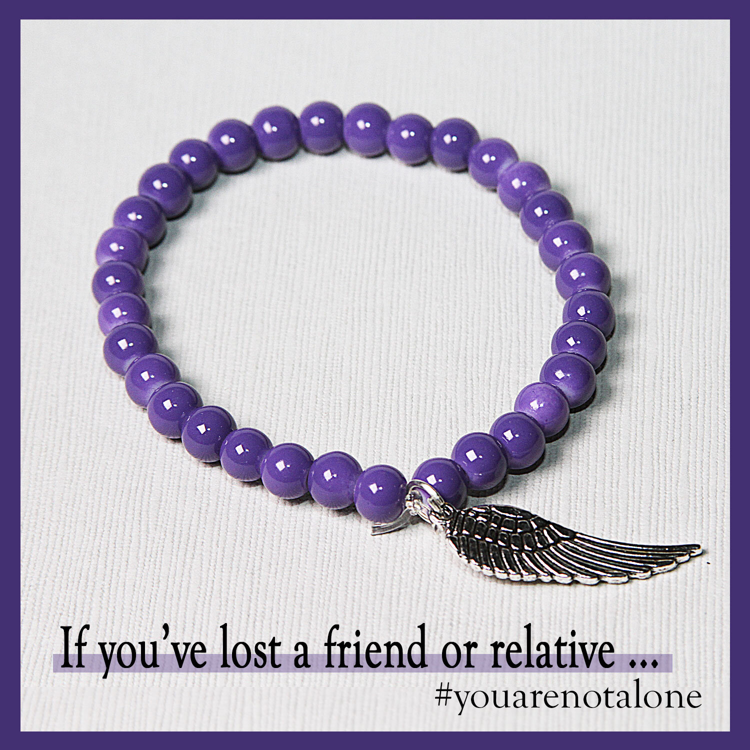 Purple "What's Your Color?" Suicide Awareness Bracelet