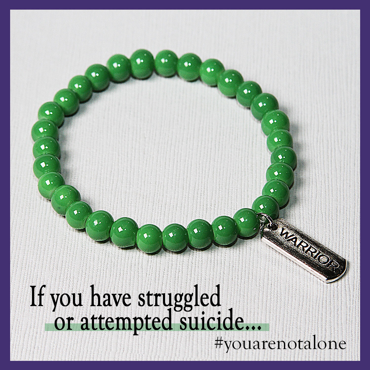 Green "What's Your Color?" Suicide Awareness Bracelet