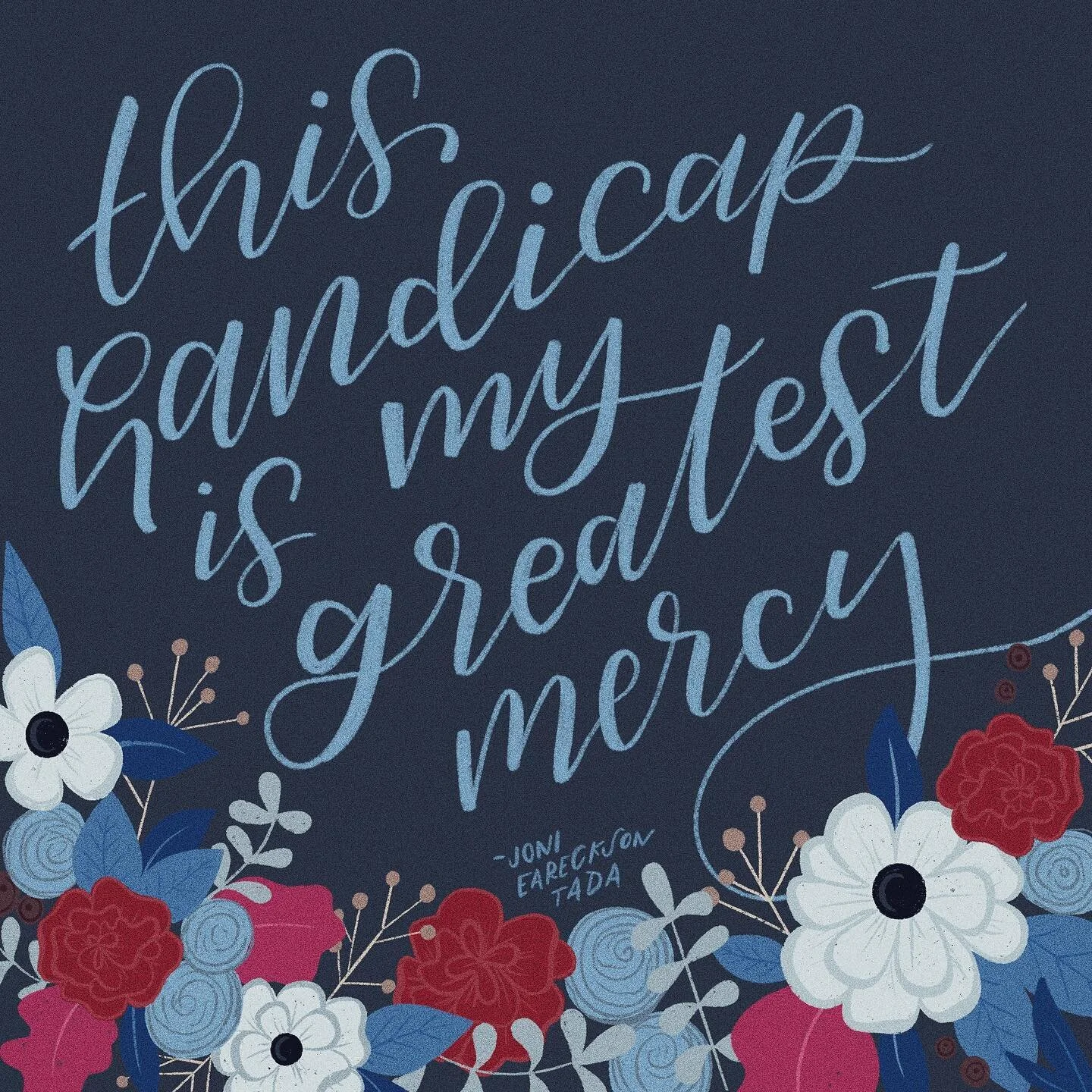 Here&rsquo;s the next piece I made inspired by Joni Eareckson Tada, from a little later in her life. 

One of the biggest takeaways from her book is that her peace was found not in her circumstances. Trying to take that with me always. Happy Wednesda