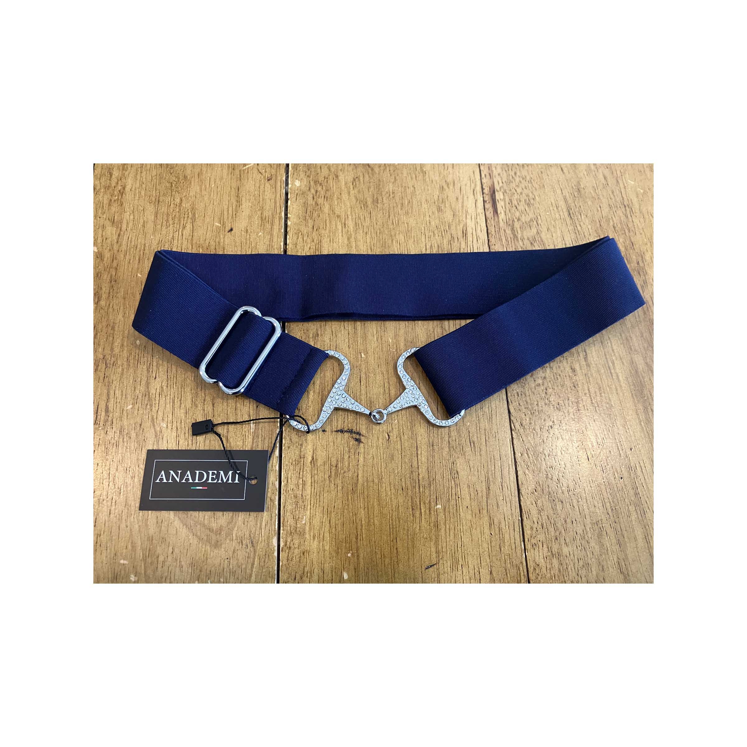 SBRBN - Rhinestone Bit Buckle Navy square.jpg