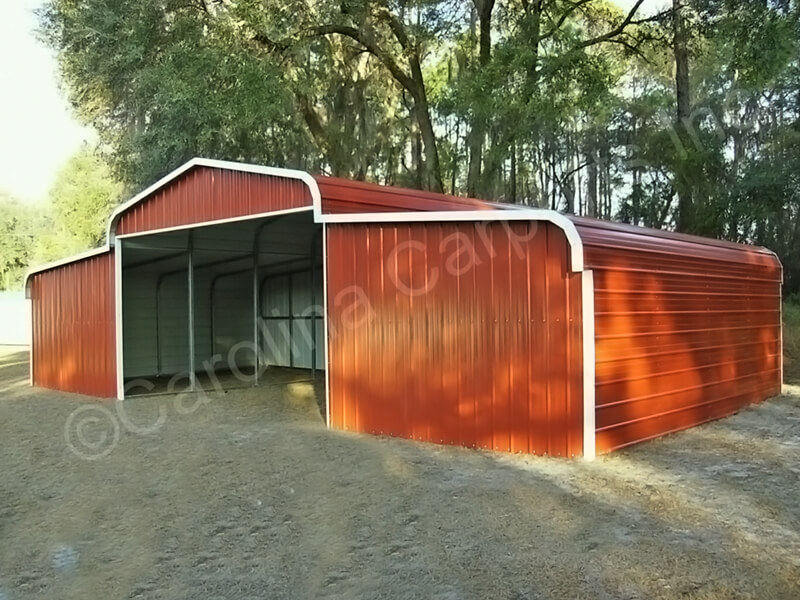 Regular Roof Style Horse Barn with Vertical Ends