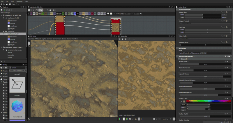 Testing result in Substance Designer