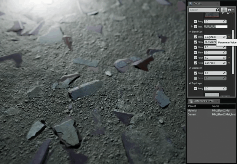 Testing material blend in UE4