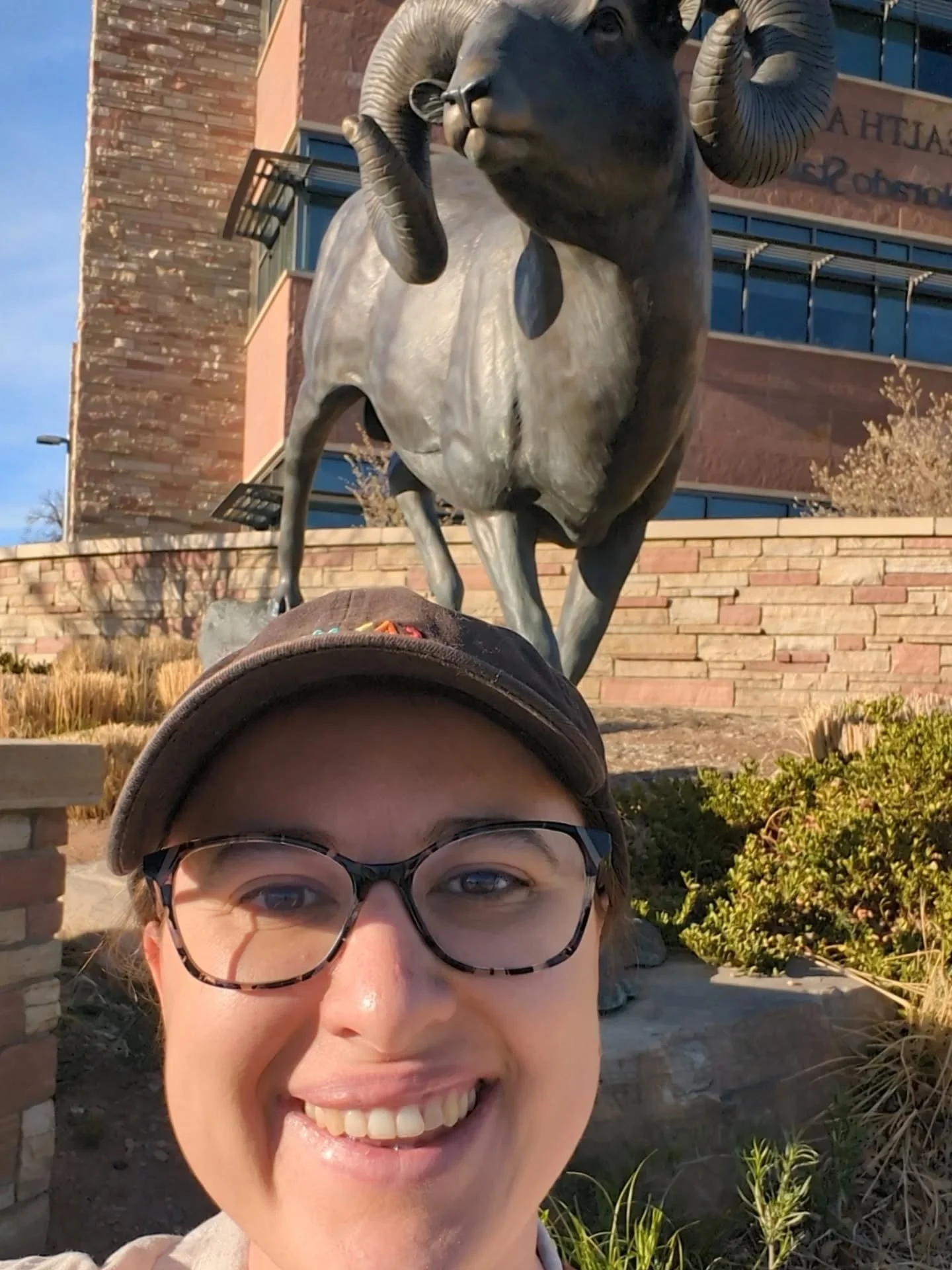 Just had an amazing weekend at CSU for the @mwramta conference! Loved getting to connect and learn from other music therapists! Thanks @csumusictherapy for hosting! 

#mwamta26

[Image description 1: Bonnie taking a selfie with a ram statue.]
[Image 