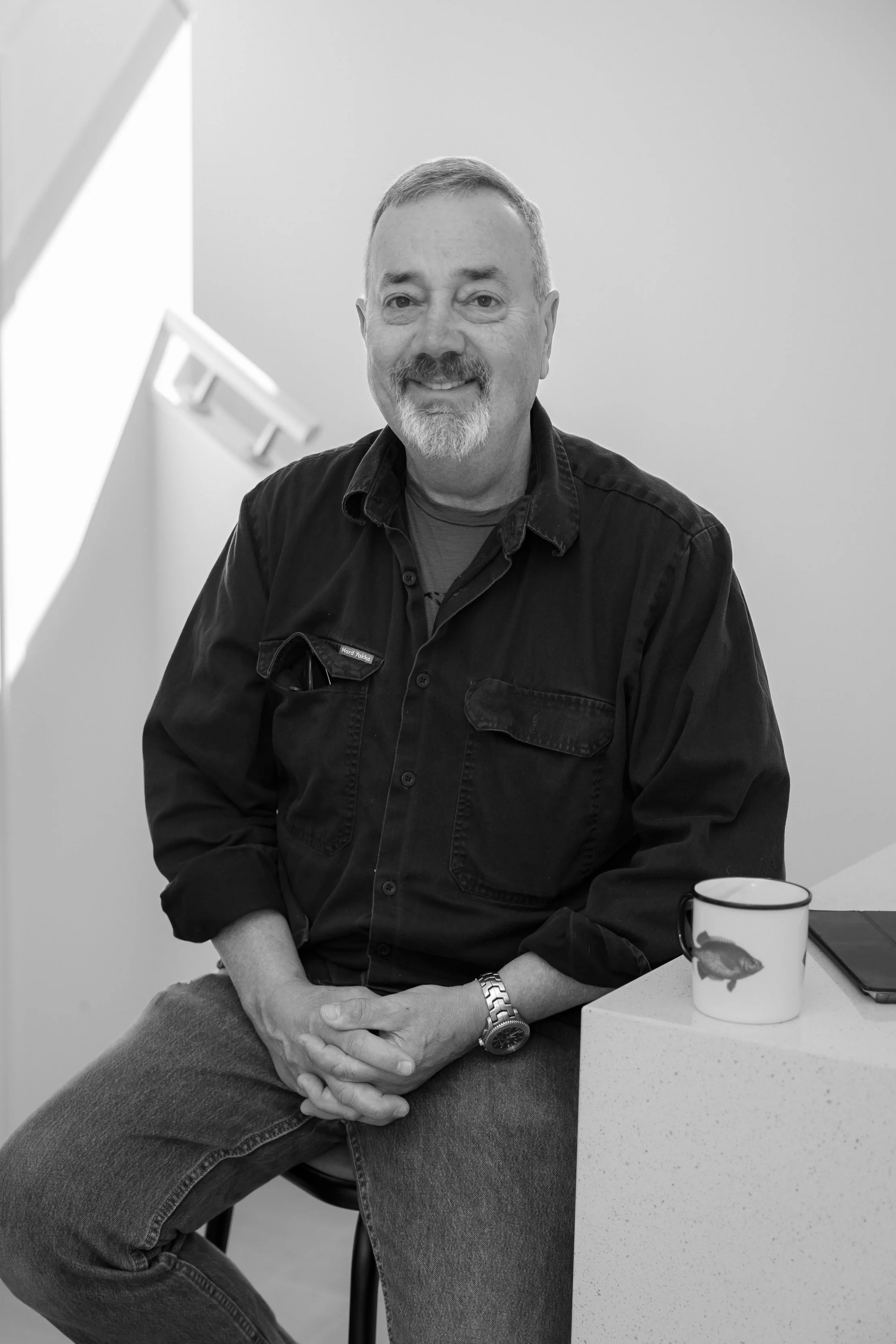 Portrait of the business owner, Keith Hollow, Custom Kitchen Manufacturing in Tawa, Wellington, New Zealand by Redwood Kitchens