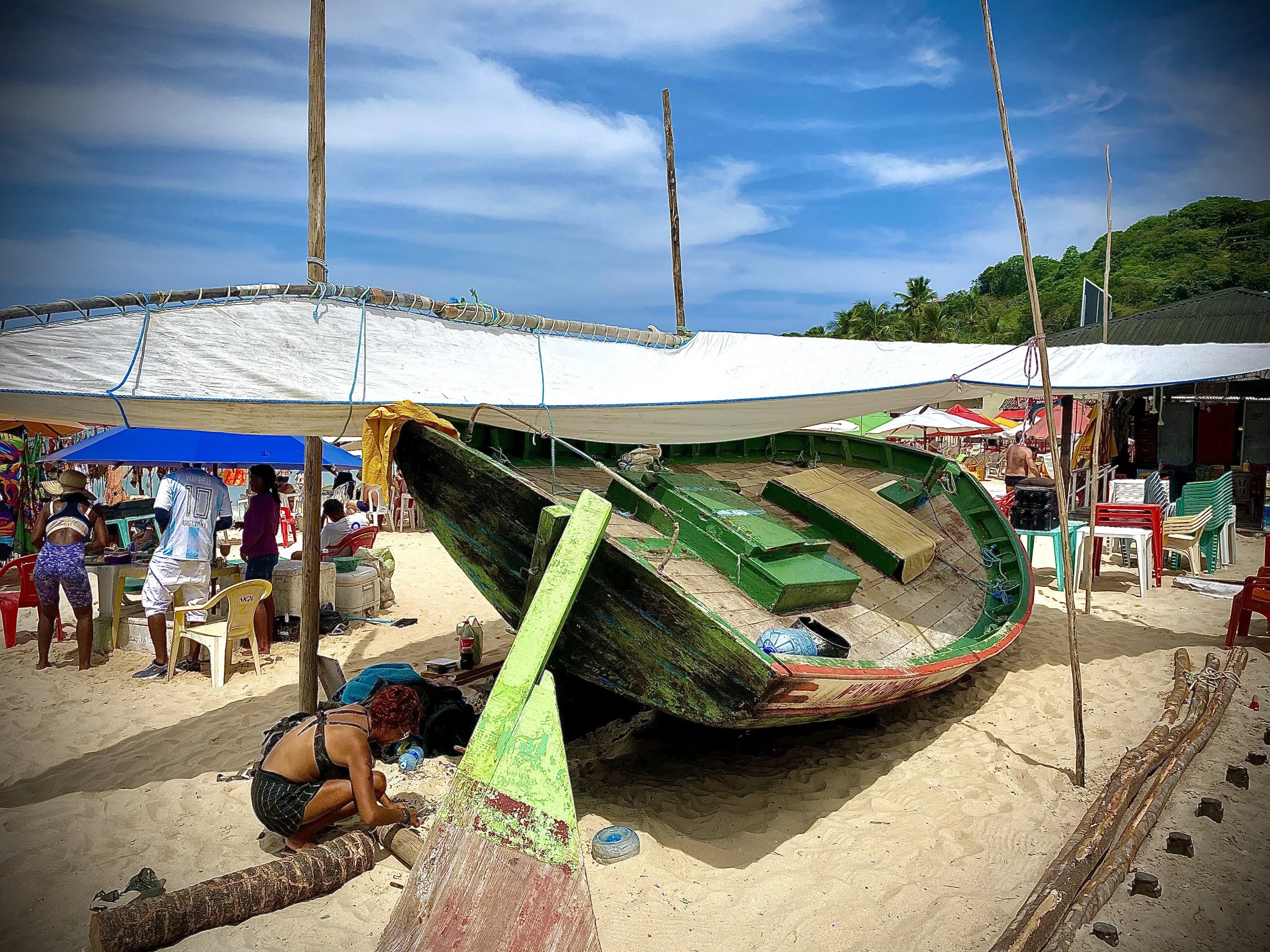 Klargjøring av fiskebåt.