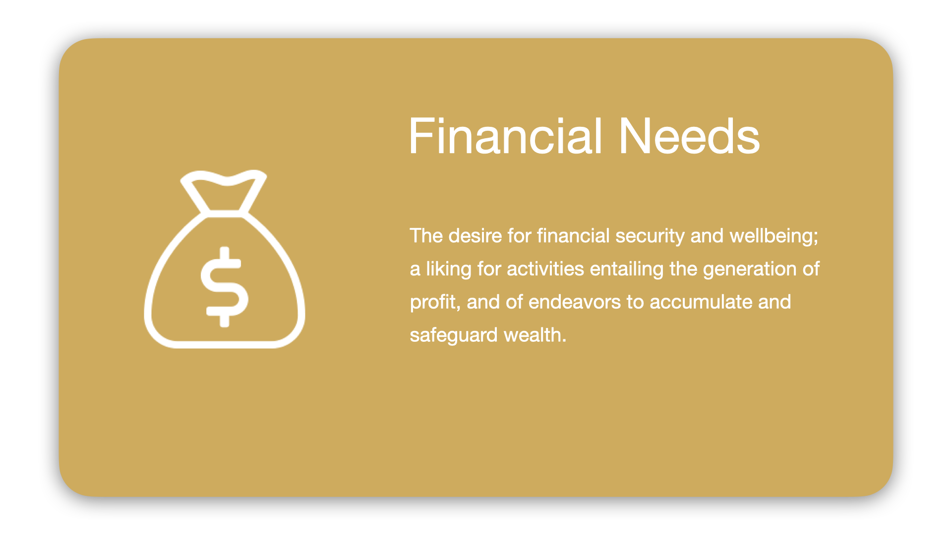 Intrinsic Motivator: Financial Needs