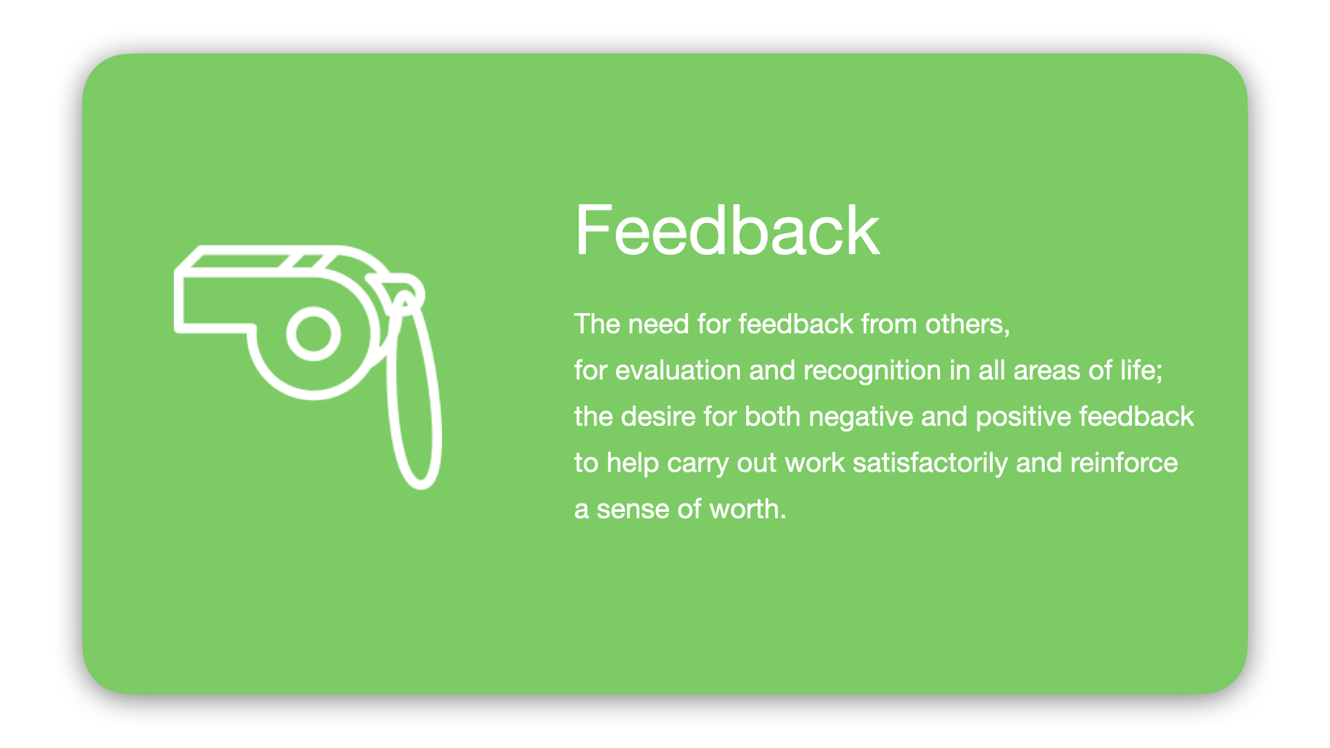 Feedback Motivator Card