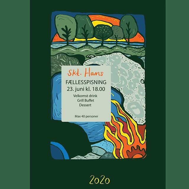 S K t H a n s - F&aelig;llesspisning  d. 23 juni 2020 kl. 18.00 kun 40 pladser - f&oslash;rst til m&oslash;lle.
Billetter bestilles på
hej@haarboellehavnehoeker.dk
og betales samtidigt på mobilepay 23435507 mrk. Skthans
Skal hentes i butikken senes