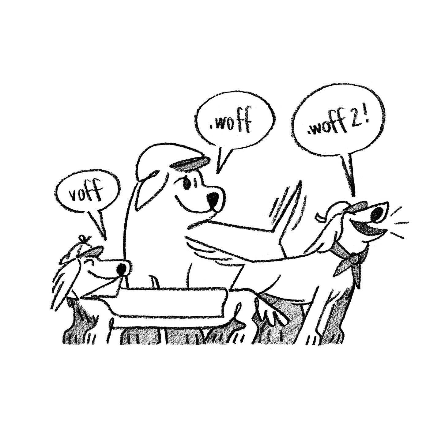 Drew some doggos for @smuss.studio Type Kiosk! 
🛒📃🐾🔎✏️

#illustration #typography #doggos #drawing