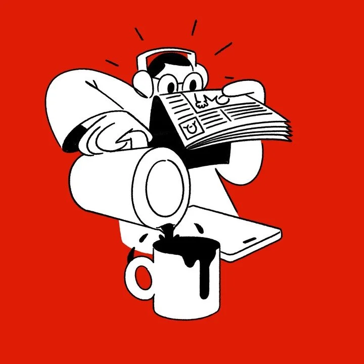 Illustration for @vgnett - the News addict 📰🤓

#illustration #animation #2danimation #framebyframe #drawing #celanimation #newsjunkie #news #newsmedia #branding #brandillustrations