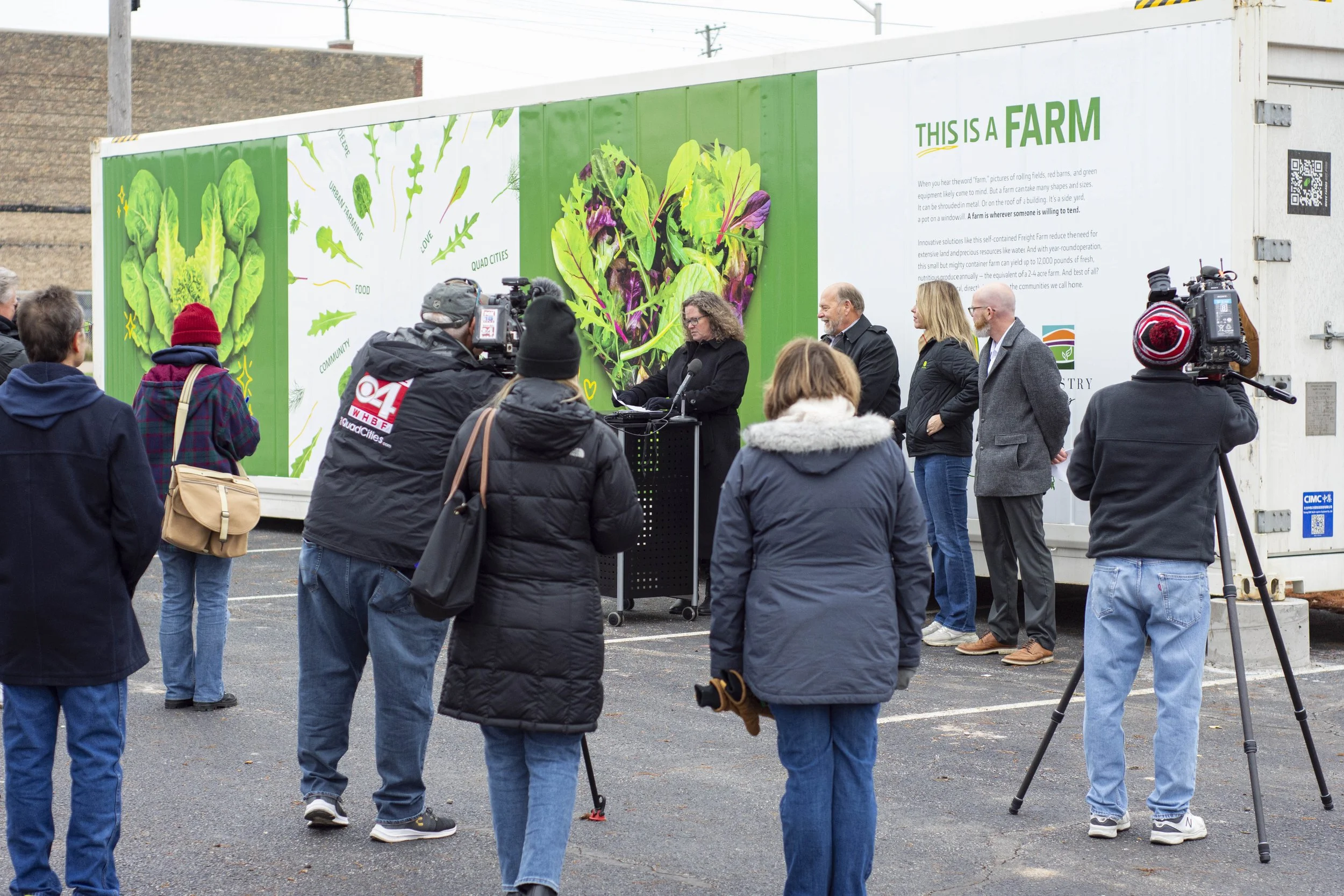 Tapestry Farms celebrates new hydroponics container Tapestry Farms