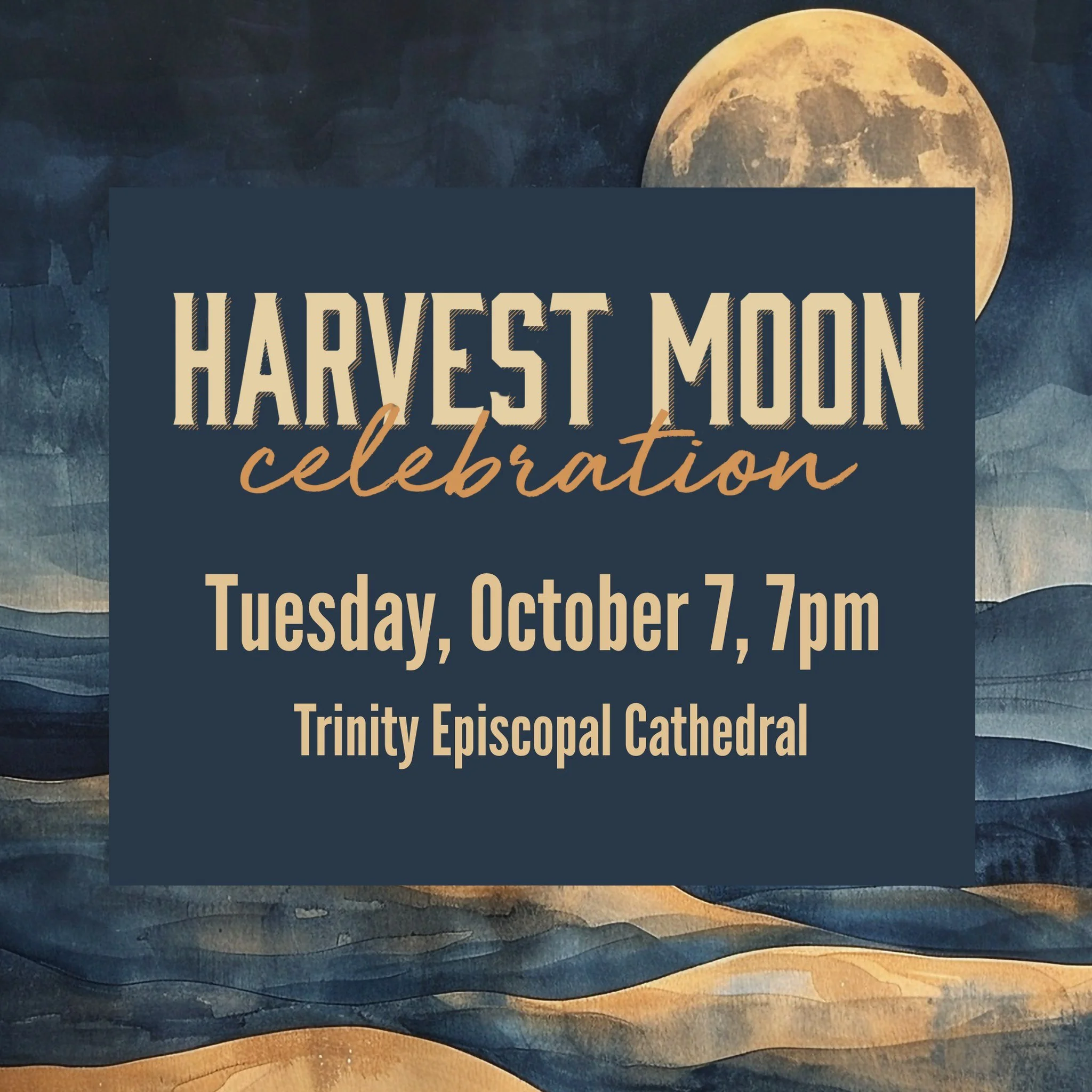 Spend tomorrow night with us! Our Harvest Moon Celebration includes an hour of live music followed by baklava and fall beverages. It's a low commitment, joy-filled, meaningful way to spend a Tuesday night! You can still buy tickets online (in Linktr.