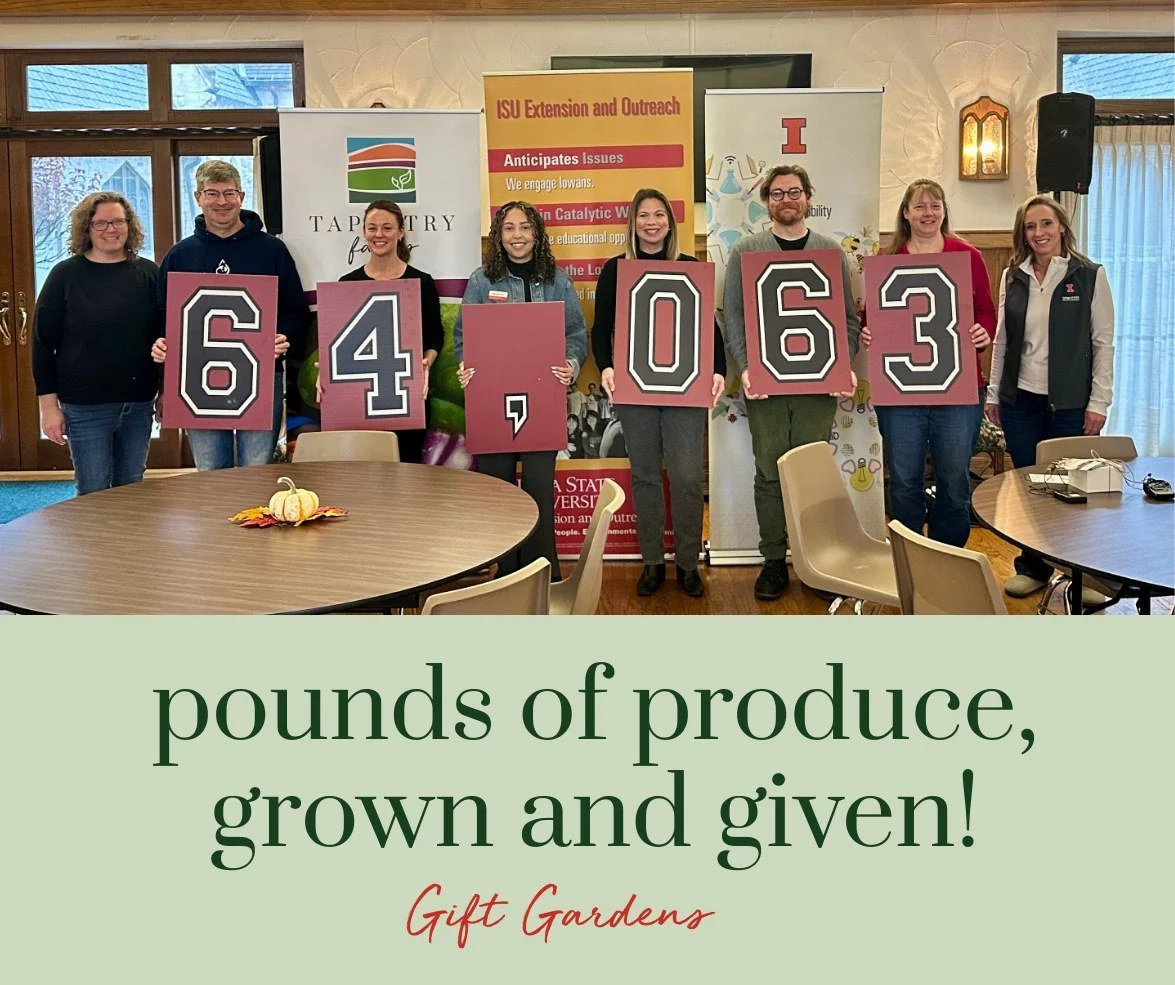 We celebrated the culmination of the inaugural GIFT Gardens (Growing Illowa Food Together) season this morning with a huge announcement! This program encouraged community gardeners across the region to grow extra produce and donate it to local food p