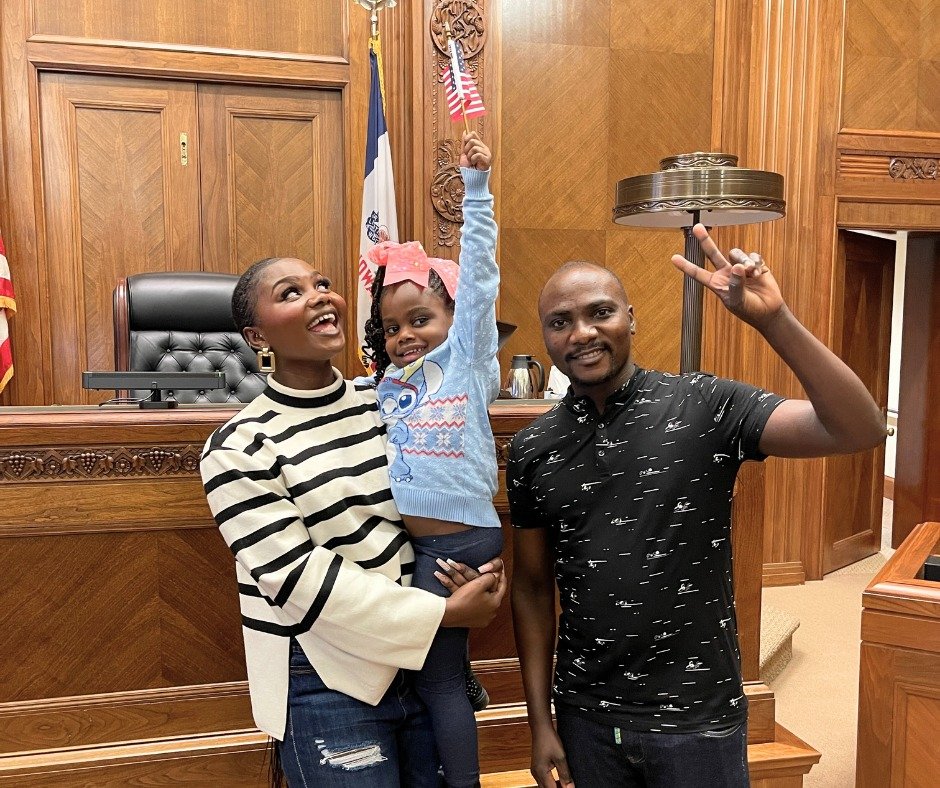 Since we opened our doors to our immigration legal services a year ago, 108 of our clients have received assistance with green cards, citizenship, or work authorization cards. We celebrated our first green card approval, for a family of six from Syri