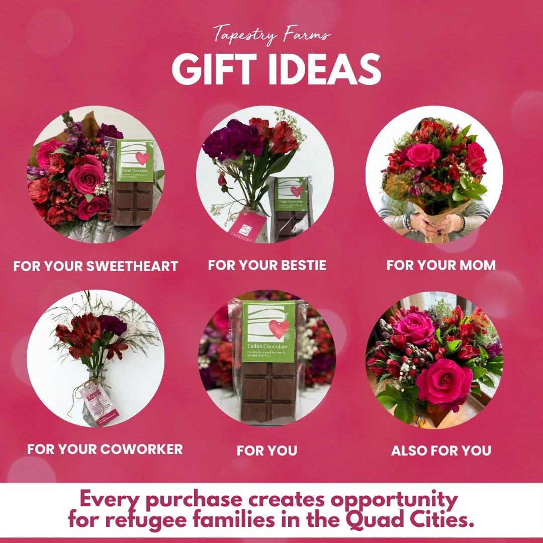 We&rsquo;ve got Dubai chocolate bars and flowers&hellip;just in time for Valentine&rsquo;s Day!

Handmade at Tapestry Farms, our Dubai chocolate bars live up to the hype!!! And our bouquets are simply beautiful! 

We hope you&rsquo;ll check out these
