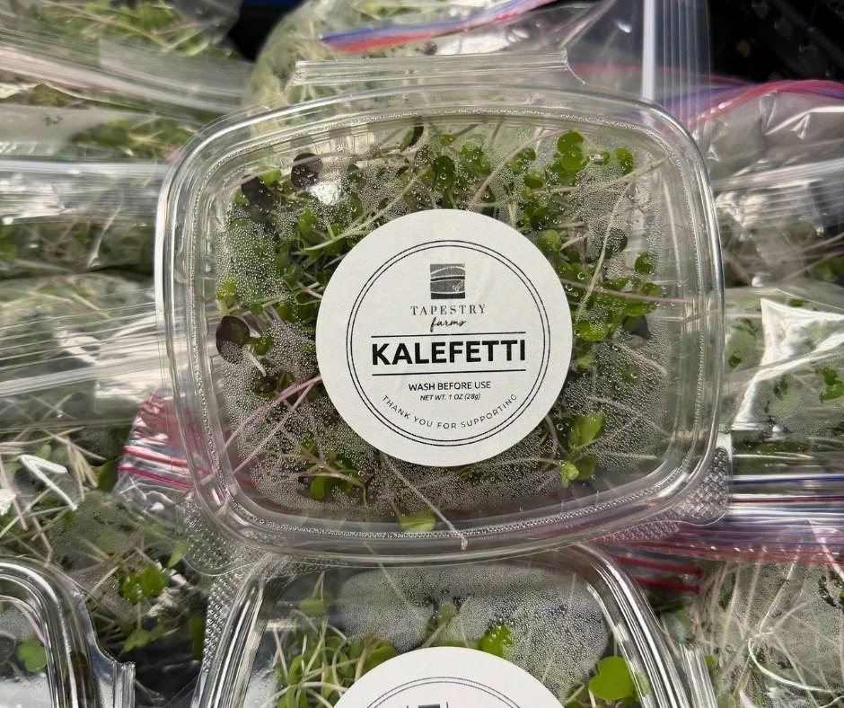 🌱🌱🌱 The microgreens keep coming! These tiny greens are fresh, vibrant, and packed with flavor. They're especially fun to grow when they have such great names like "KALEFETTI"! 🎉🎉🎉 

Currently our microgreens are included in our Winter