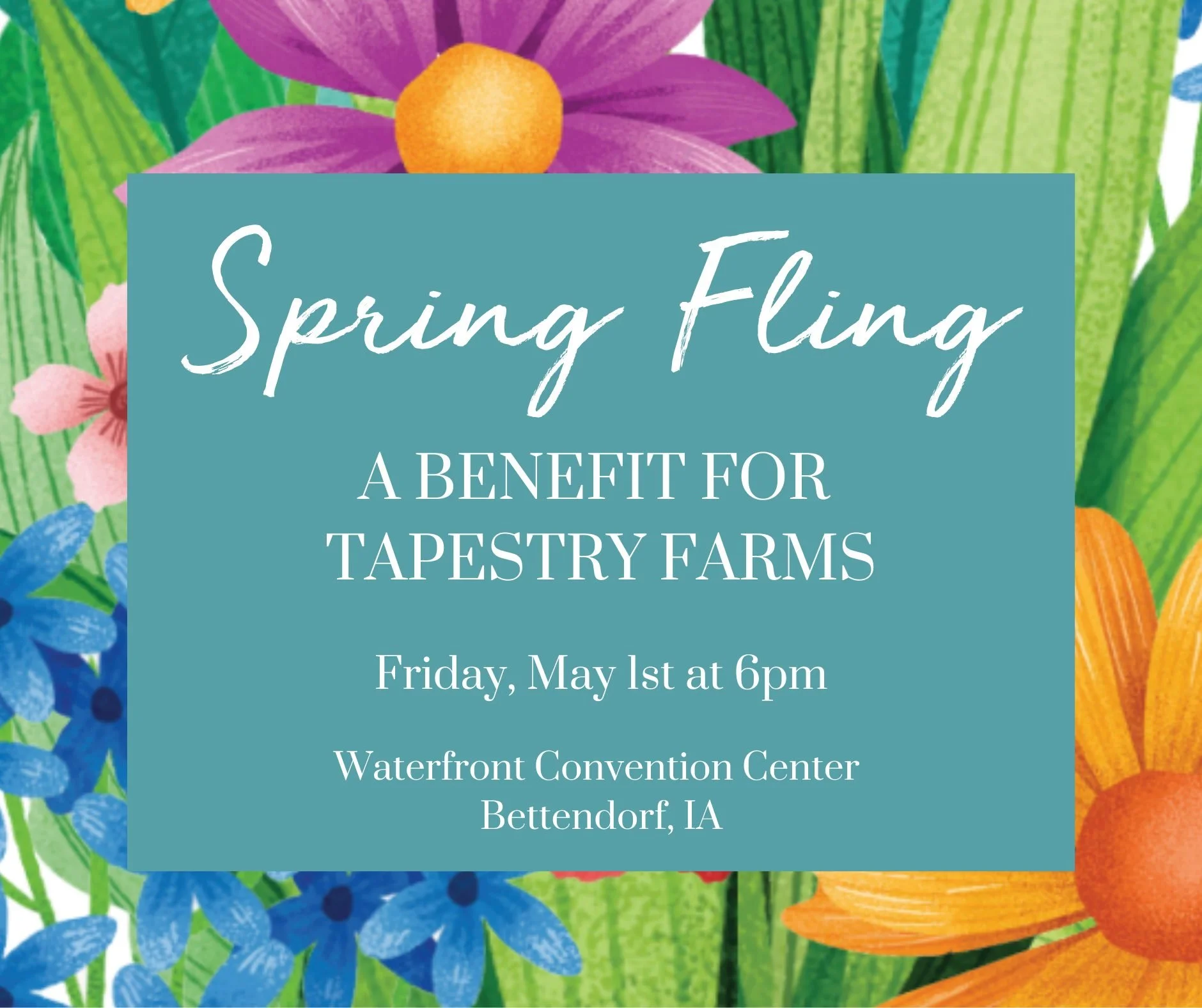 GREAT NEWS! Tickets are on sale NOW for the Tapestry Farms' Spring Fling! It's our biggest event of the year...and this is your invitation to gather with us in LOVE and HOPE to celebrate the beginning of the growing season! Click on the linktr.ee in 