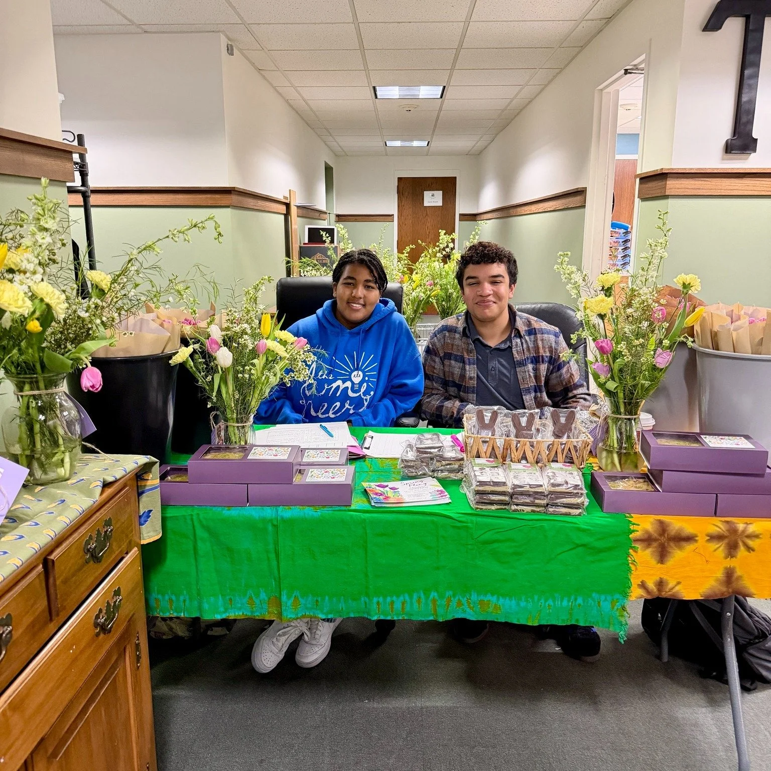 We're here with our Easter Collection! Pick up is this morning from 9am to noon. There are still Dubai Chocolate Bunnies &amp; Bars, Baklava, and Spring Flower Bouquets for purchase while supplies last! We'd love to see you! 🐰🌷
