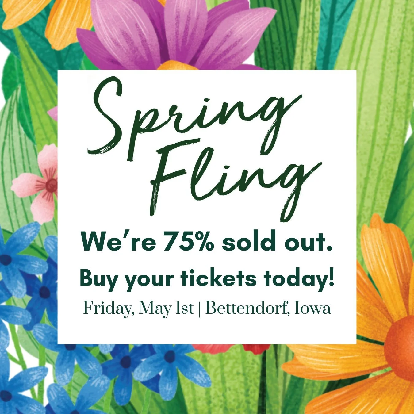 Tickets are selling quickly! We hope we see you on Friday, May 1st at our annual Spring Fling gathering! 🎉💃🏽💚🌺

Buy your tickets (or table) at our Linktr.ee in bio.