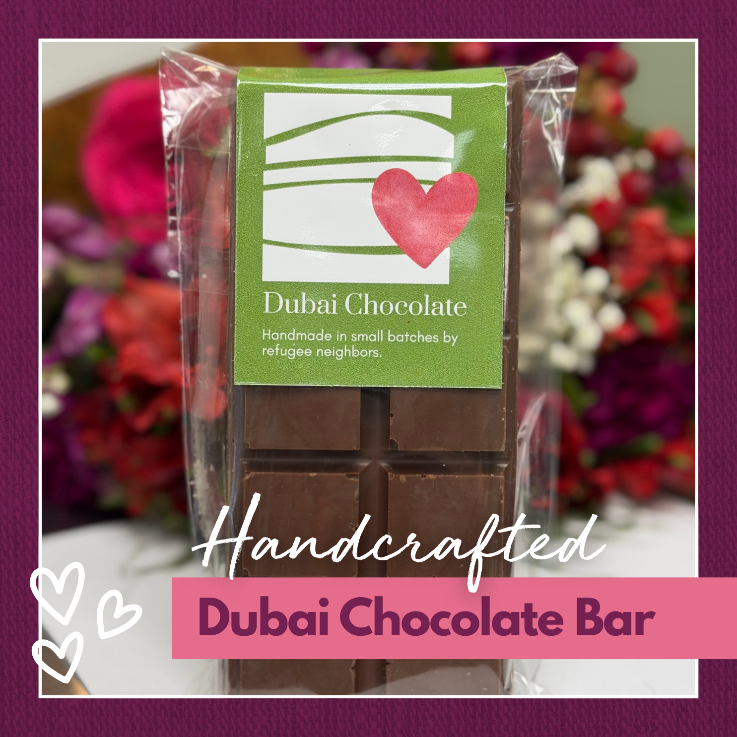 Handmade Dubai Chocolate Bar