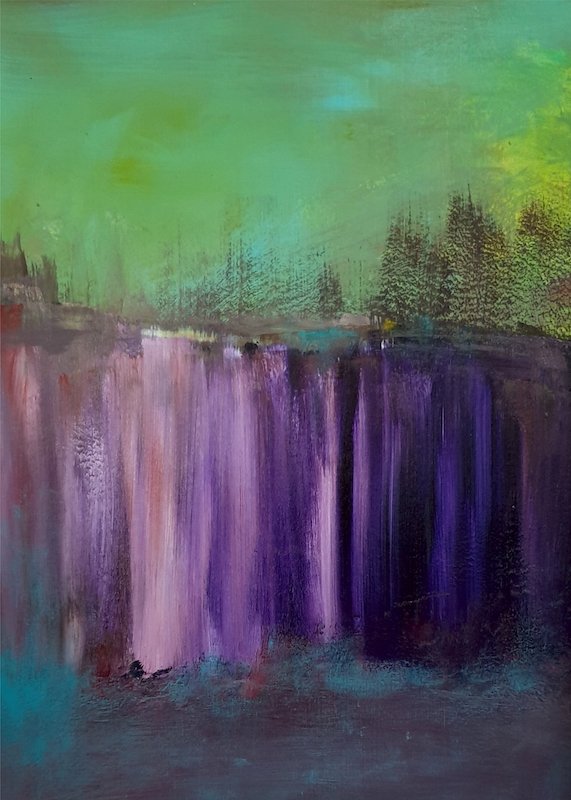 Falls of Foyers - acrylic on paper