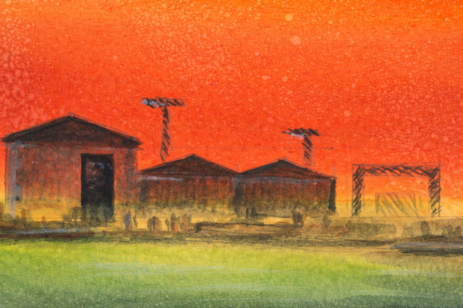 (sold) Sunset on the Cromarty Firth - watercolour and graphite on paper