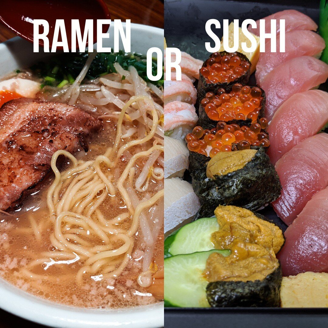 ❓QUESTION❓ While there are so many other types of Japanese food, ramen and sushi are two of the most famous Japanese foods. So, let's settle this debate, are you more of a ramen or sushi kind of person?