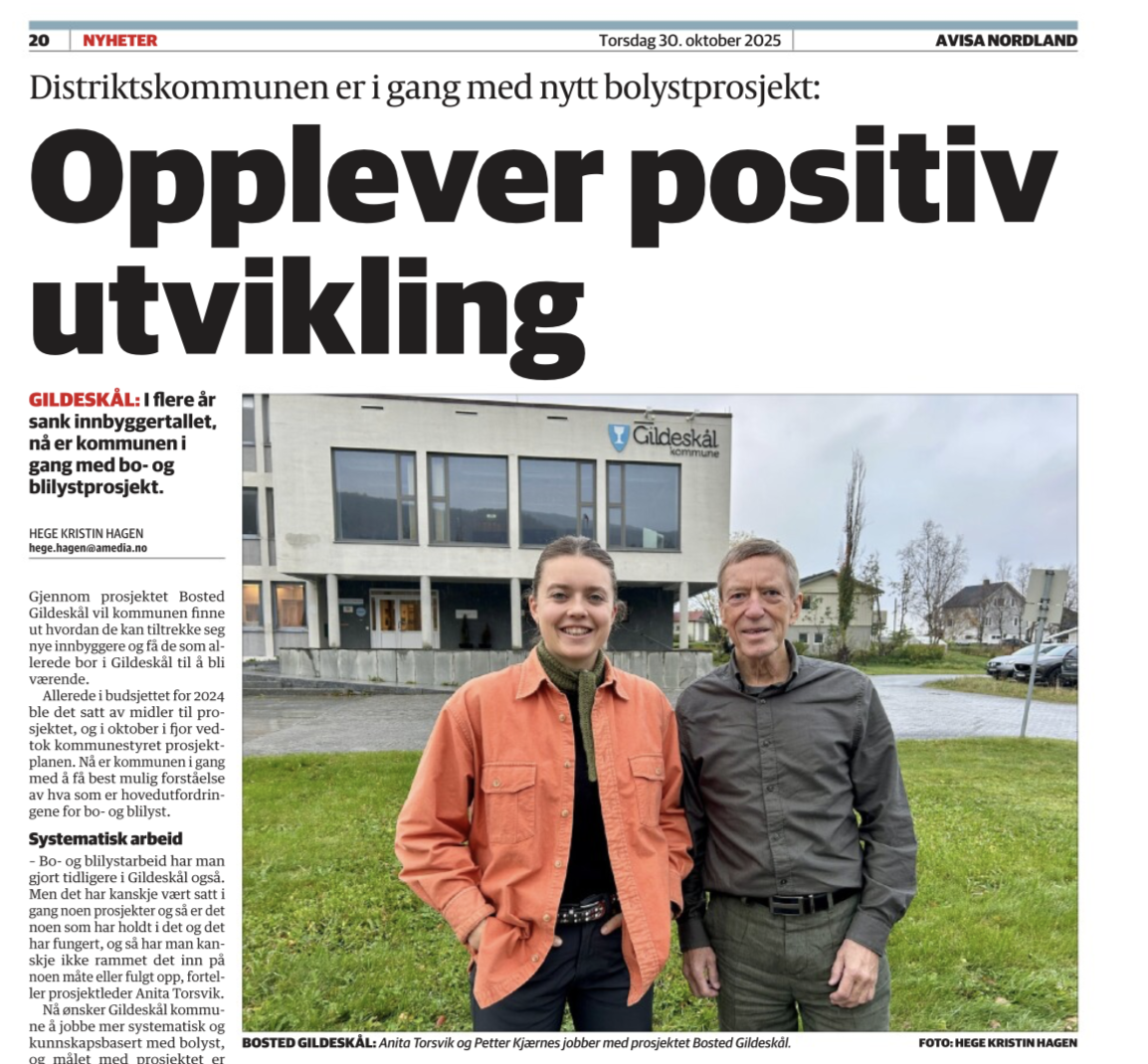 Bosted Gildeskål i media