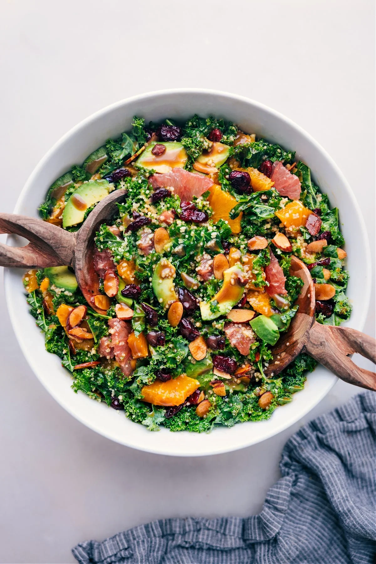 Kale, Bulgar, Grapefruit and Orange Salad