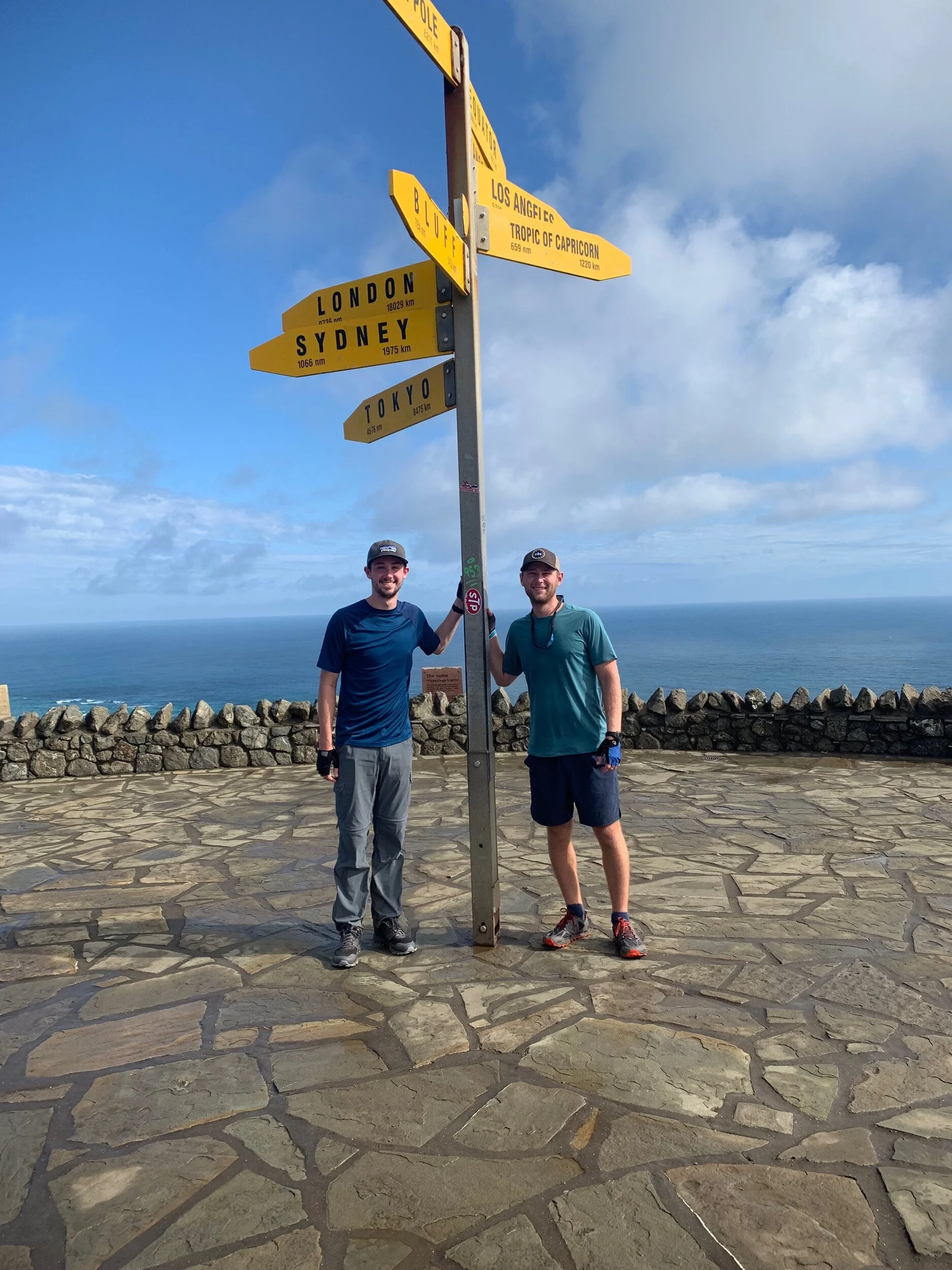 Alex and I standing at Cape Reinga