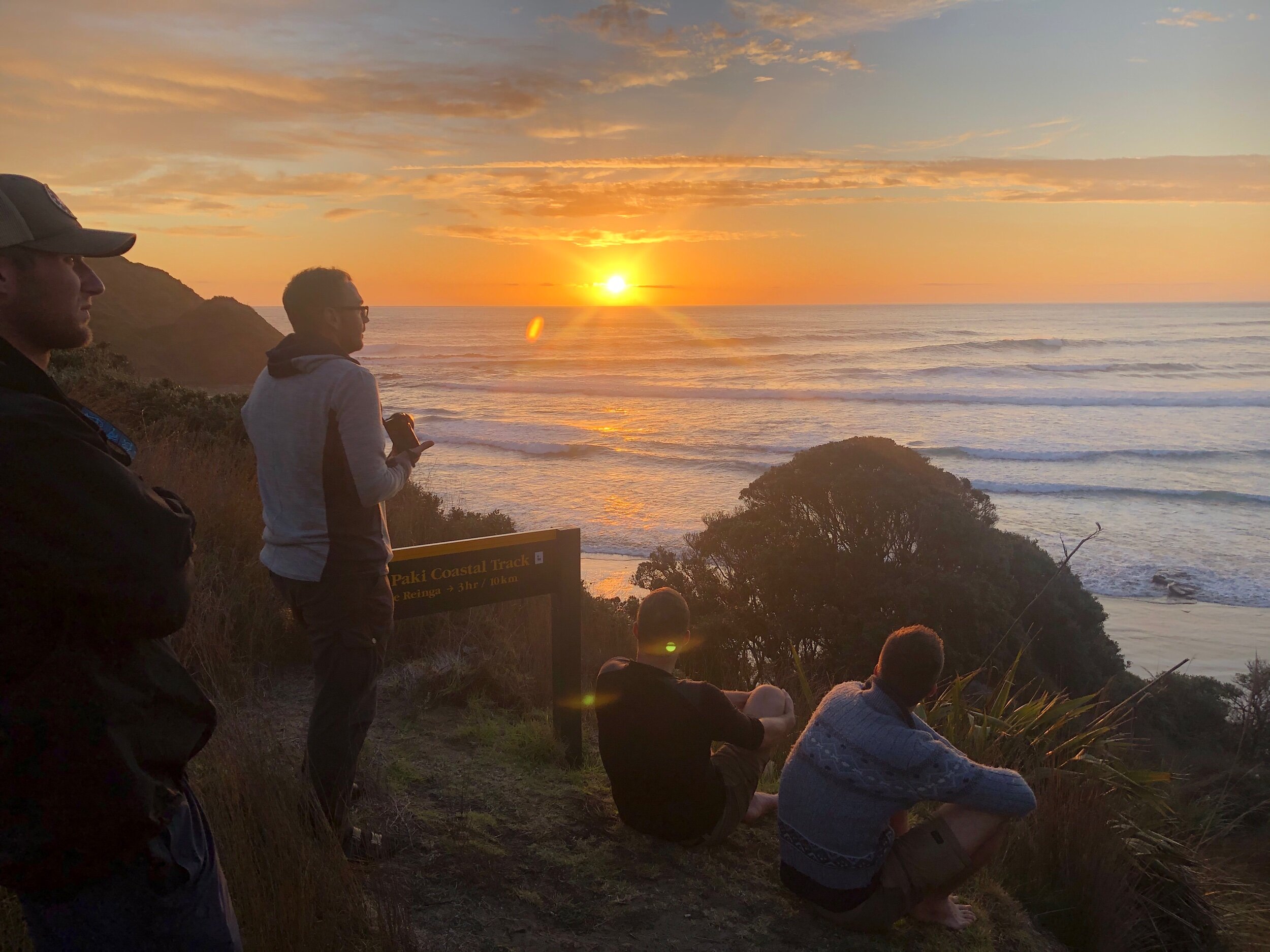 Watching the sunset (Left to right: Alex, Sebastian, Charlie, Peter)