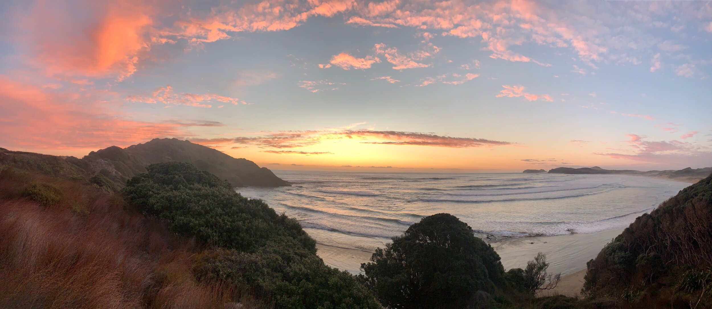 Panoramic of the sunset