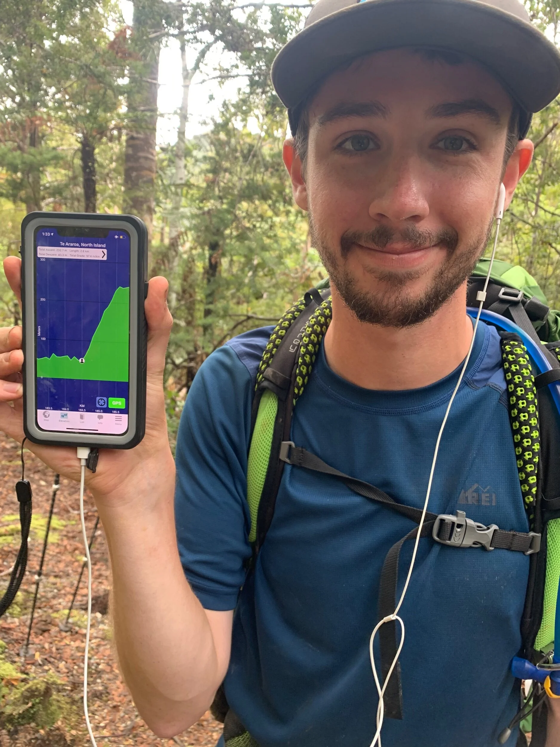 Ethan showing the altitude change on our app. Still happy.