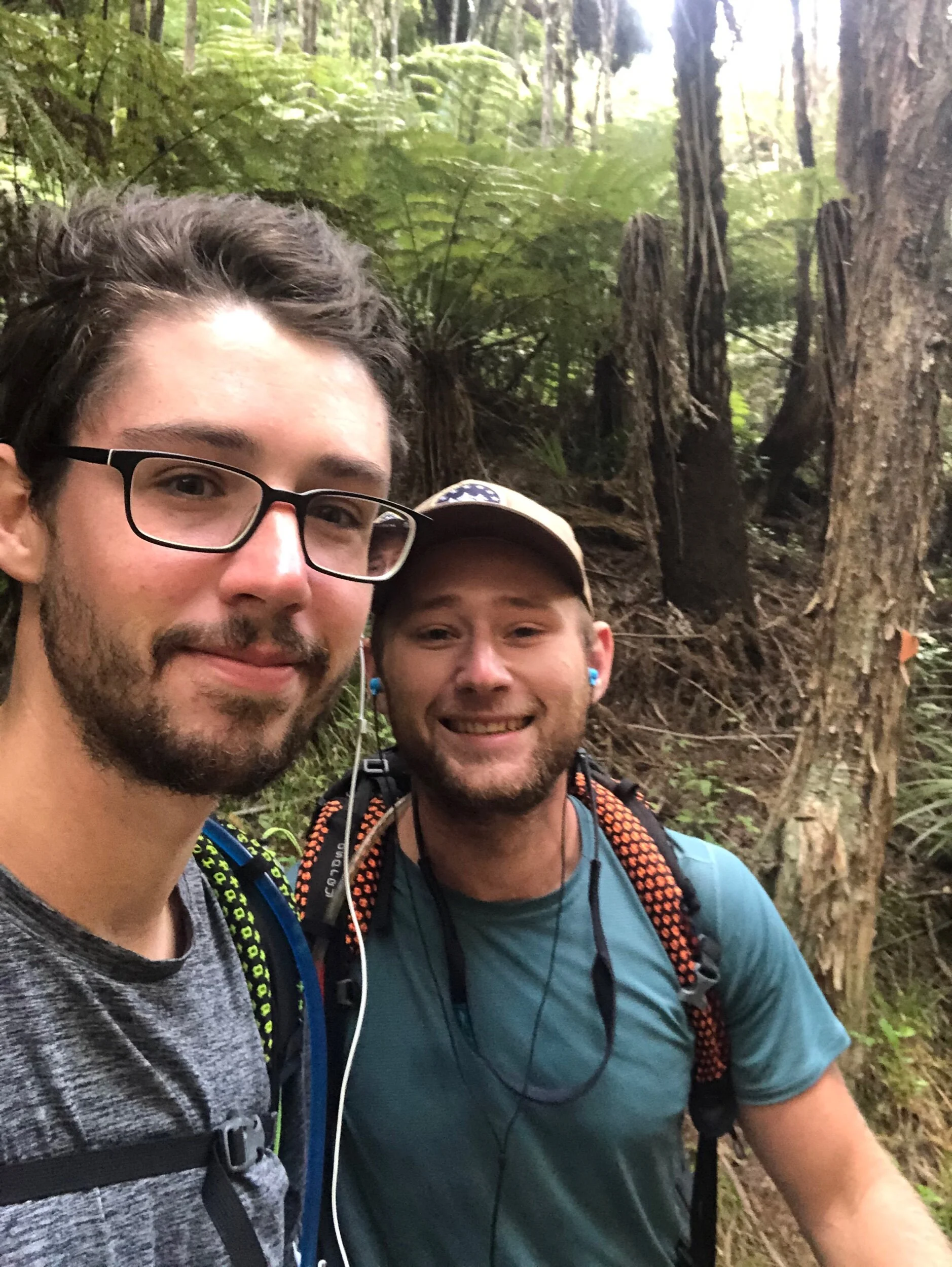 Alex and I in high spirits before the climb