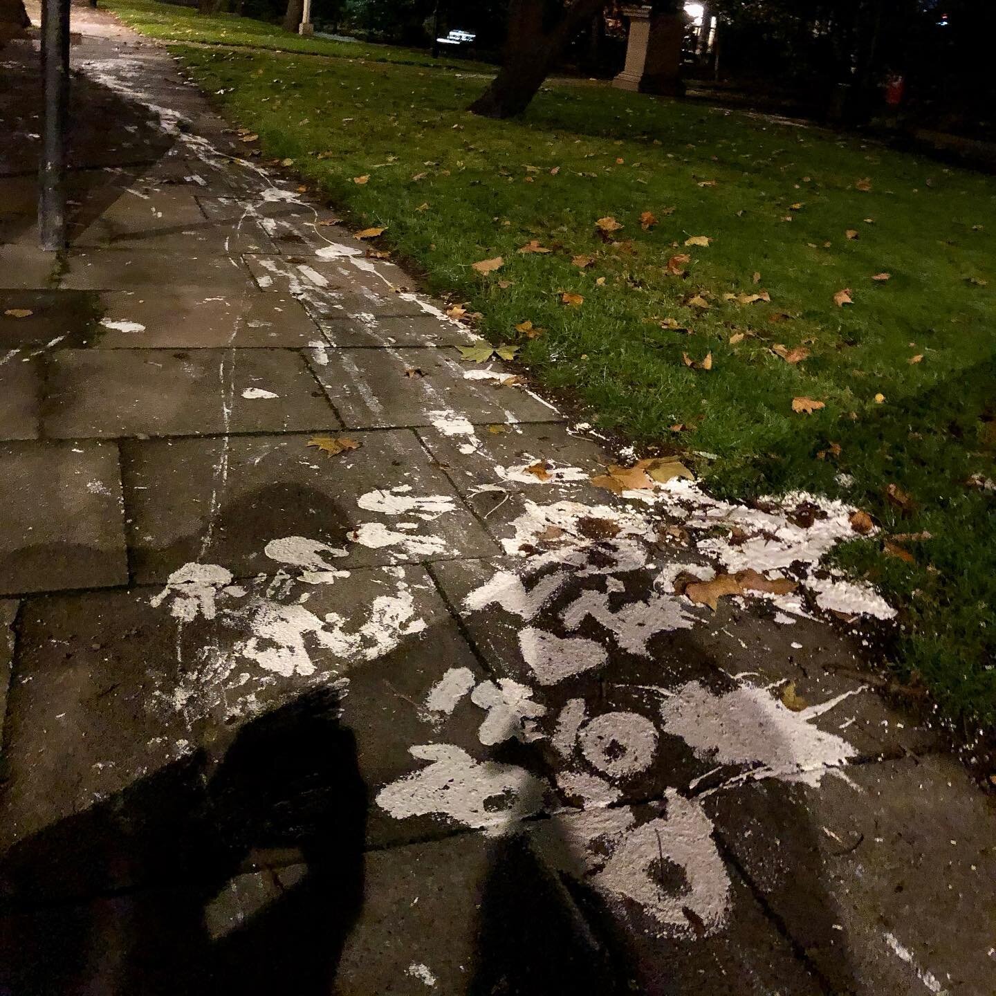 This was originally the result of an incident involving a bicycle and a can of paint (don&rsquo;t ask) 

I returned to the scene of the crime a week later to discover NN had turned my mess into a tribute to 2020.

Happy new year y&rsquo;all! Let&rsqu