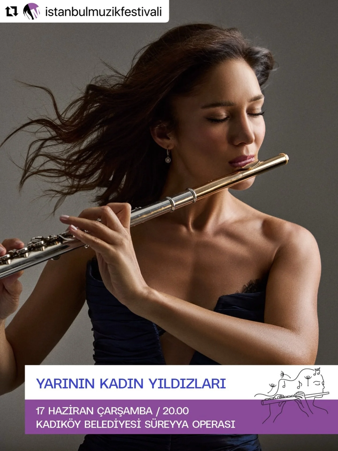 #Repost @istanbulmuzikfestivali 
・・・
@tskb_tr işbirliğiyle &uuml;st&uuml;n yetenekli gen&ccedil; kadın m&uuml;zisyenleri desteklemek amacıyla 8 yıl &ouml;nce başlattığımız Yarının Kadın Yıldızları, bug&uuml;ne dek 120 gen&ccedil; kadın m&uuml;zisyeni