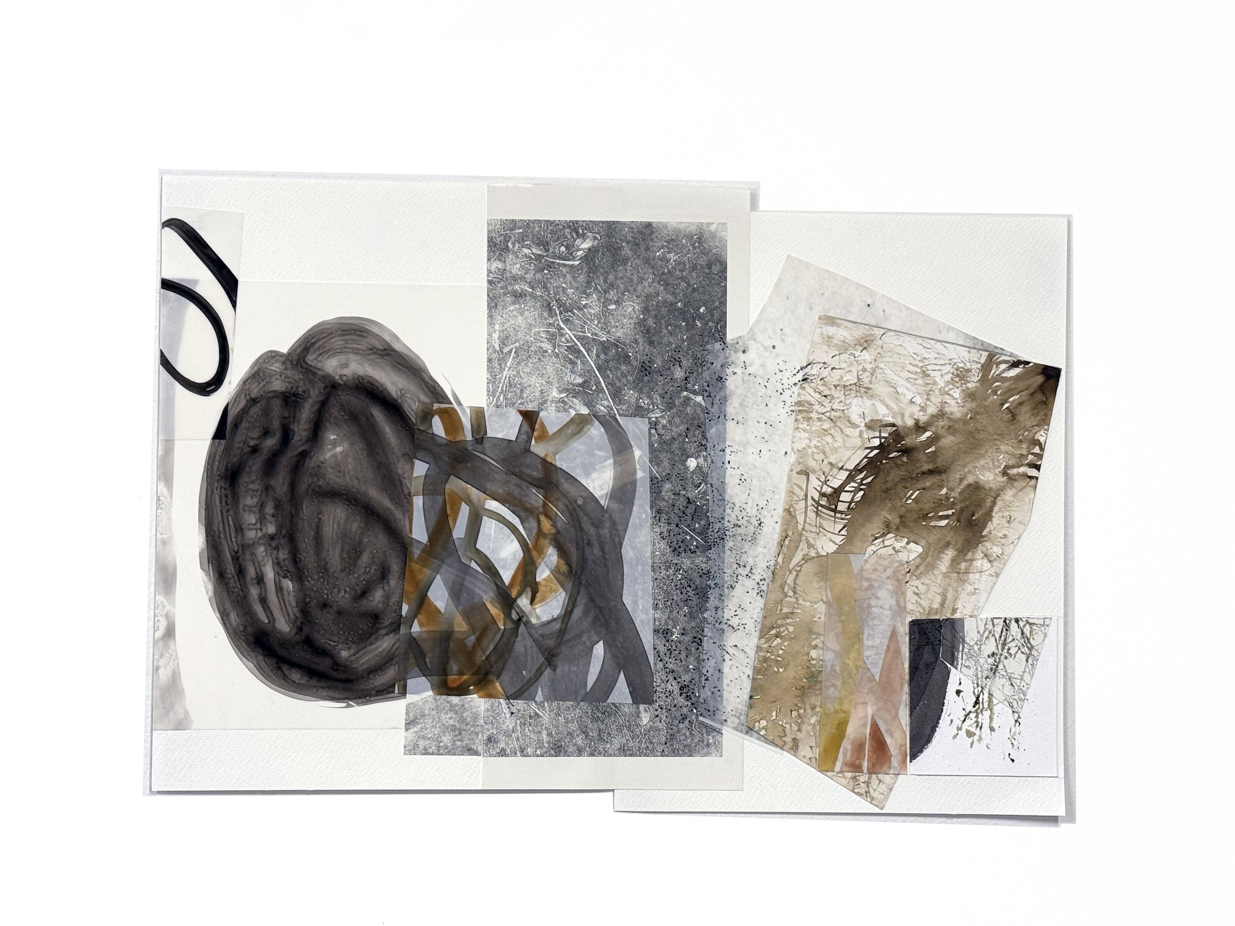 River Collage Series #7. Sumi Ink, watercolor, transfers on paper.

 

13" x 18". 