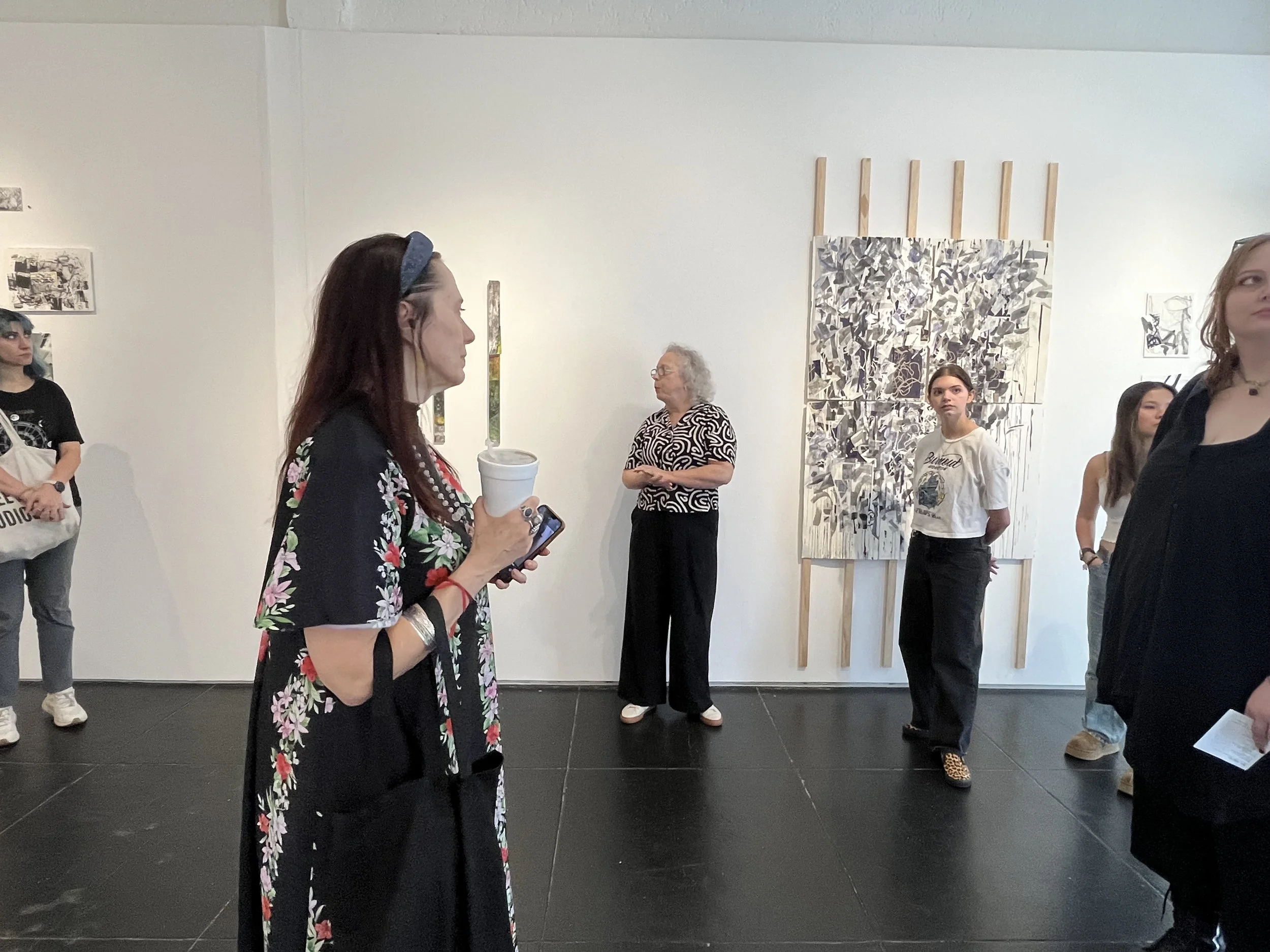 At the exhibit.