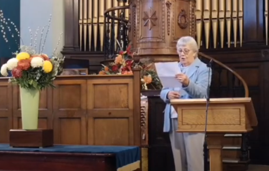 Sunday Service (live) for 1st November 2020 with a reading by David Kerr and solos from Marion Taylor