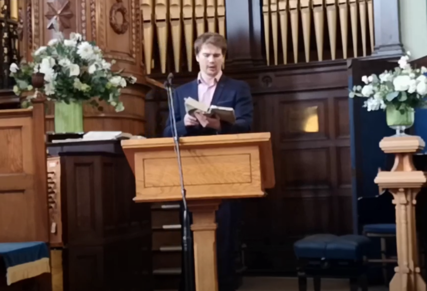 Sunday Service for 28th March 2021 with a reading from Ivor McKeown and hymns sung by Owen Lucas