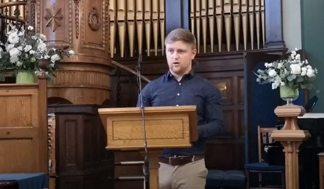 Sunday Service (live) for 18th April 2021 with a reading from Nicola McDowell and hymns sung by Ryan Garnham