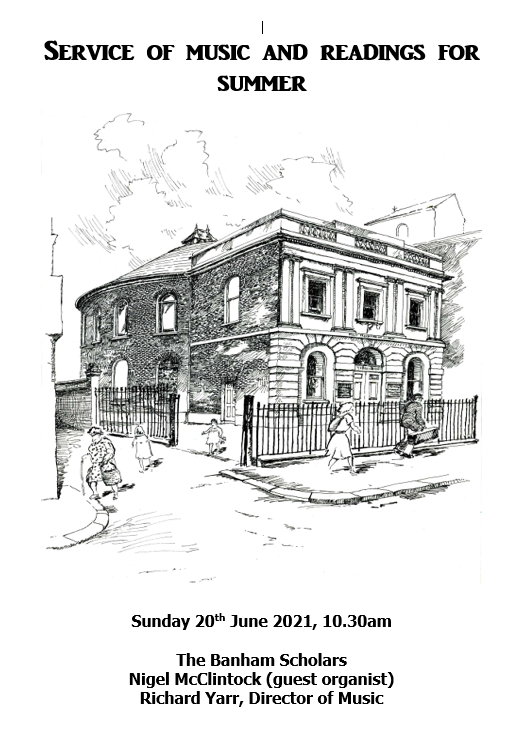 For those wishing to know which music and readings were used today in our Service of Music and Readings for Summer the should click on the button which will take them to a pdf of the order of service