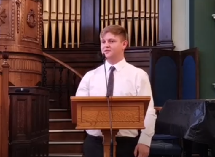 Sunday Service for 19th September 2021 with a reading from Pamela Topping and hymns led by Ryan Garnham
