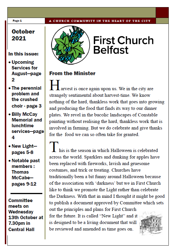 October 2021 Newsletter
