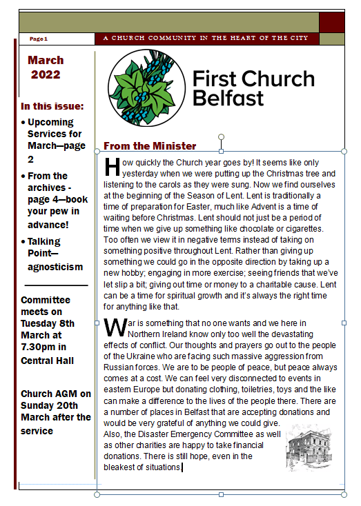 March 2022 Newsletter